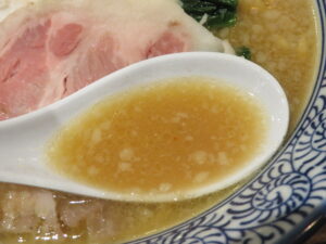 味噌そば@貝出汁中華そば 貝香屋（新宿三丁目駅）スープ