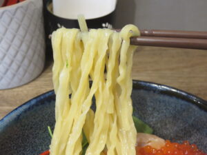 サーモンとイクラの山葵和えそば～飯割付～@㐂りん食堂（埼玉県所沢市）麺