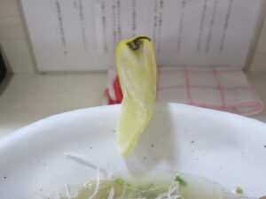 青唐の冷やし麺@麺や 魁星（関内駅）具：カットレモン