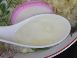 素ラーメン@武蔵屋食堂（鳥取駅）スープ
