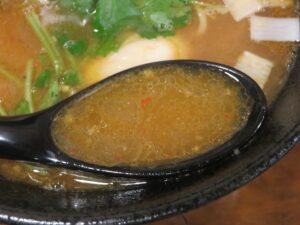天国醤油ラーメン@天国麺飯（上板橋駅）スープ
