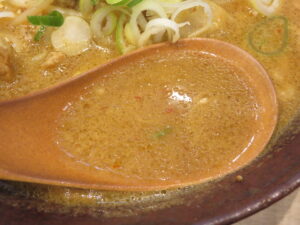 赤味噌ラーメン@九段下 中路（九段下駅）スープ