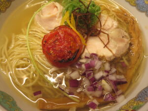 ゆず鶏塩soba@渋谷中華そば saji.（神泉駅）具