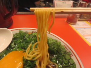 ニラ中華そば@レバニラ中華 満腹（小川町駅）麺