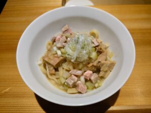 醤油@麺や 紀茂登（茅場町駅）和え麺（ハーフ）