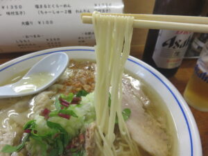 塩わんたんめん@支那そば 福々亭（伊東駅）麺