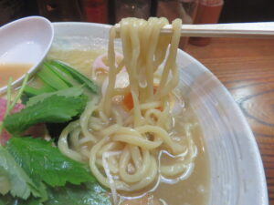 濃厚鶏白湯ラーメン@麺屋 竹馬（葛西駅）麺