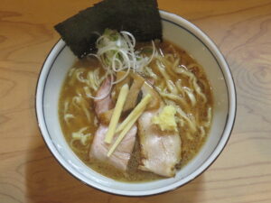 生姜醤油ラーメン@ラーメンパーク あずーる（船堀駅）ビジュアル：トップ