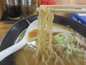 味噌ラーメン@つるい軒（北海道阿寒郡）麺