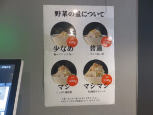 ラーメンミニ@秀丸拉麺（西早稲田駅）野菜の量