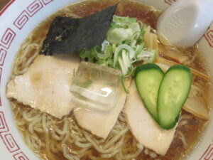 冷やしラーメン@酒田ラーメン 照月（酒田駅）具