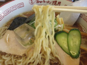 冷やしラーメン@酒田ラーメン 照月（酒田駅）麺