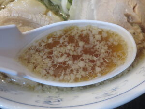 煮干し中華（小盛・こってり）@中華そば 雲ノ糸 鶴岡本店（鶴岡駅）スープ