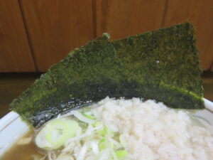 ミニしょうゆ中華そば@手打ち中華そば 酒田 鹿島田店（鹿島田駅）具：海苔