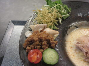 紅ズワイ蟹担担麺@時は蟹なり 築地店（新富町駅）具