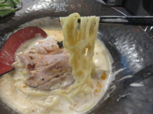 紅ズワイ蟹担担麺@時は蟹なり 築地店（新富町駅）麺