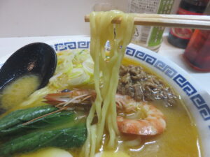 車海老みそラーメン@心喜～しんき～（沖縄県島尻郡）麺