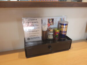 鶏そば@麺道 麒麟児 本店(篠ノ井駅)卓上