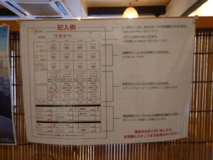 ラーメン@ラーメン家 おさ田(君津駅)オーダーシート案内