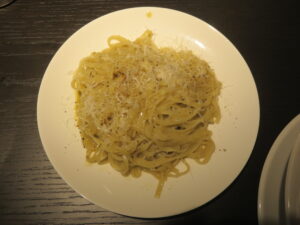 煮干蕎麦 北海道短角牛リブロース乗せ@広尾九尺（広尾駅）本日の和え蕎麦：牡蠣パルジャミーノ：ビジュアル：トップ