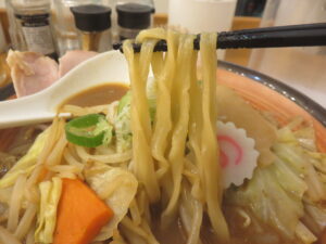 味噌煮干ラーメン@青森煮干 和渦製麺(京急蒲田駅)麺