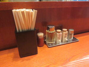中華そば 醤油@中華そば 喜長(新橋駅)卓上