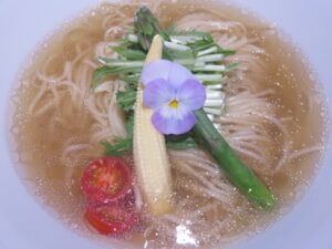 ヴィーガンゆず塩ラーメン@SHOJIN RAMEN 菜（渋谷駅）具