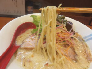 豆乳塩ラーメン@二閑人（元町・中華街駅）麺