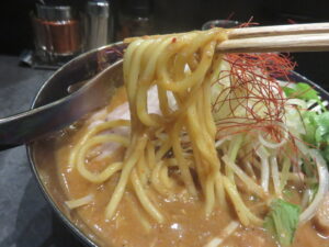 辛酸味噌らーめん@MISO800(早稲田駅)麺