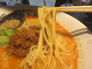 担々麺@ジョニーヌードル 大島店（大島駅）麺