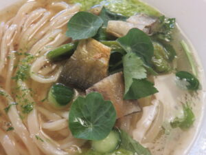 鮎の冷たいらぁ麺@NOUILLES JAPONAISE とくいち(二十四軒駅)具