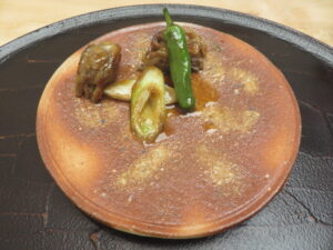煮干しと宍道湖蜆の冷やし麺@RAMEN TUNE（高輪台駅）あいち鴨のひき肉と蓮根の挟み焼き