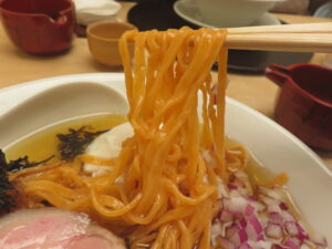 煮干しと宍道湖蜆の冷やし麺@RAMEN TUNE（高輪台駅）麺