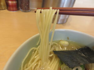 ミックスワンタン麺（塩）@立川 石ゃ森（西国立駅）麺
